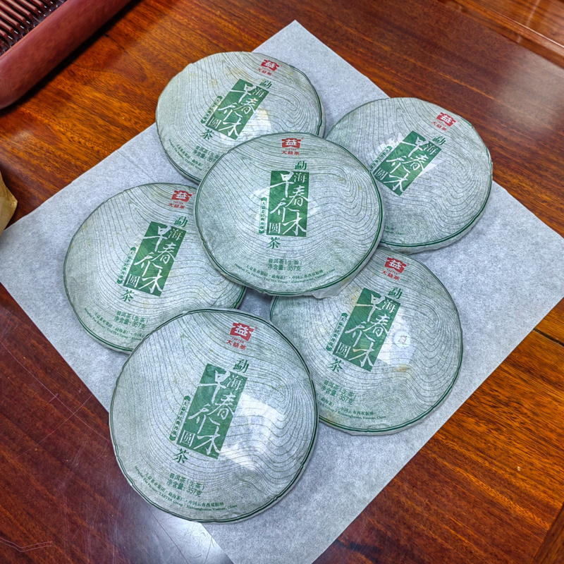 君达茶叶 大益2013年早春乔木圆茶青饼，乔木之韵